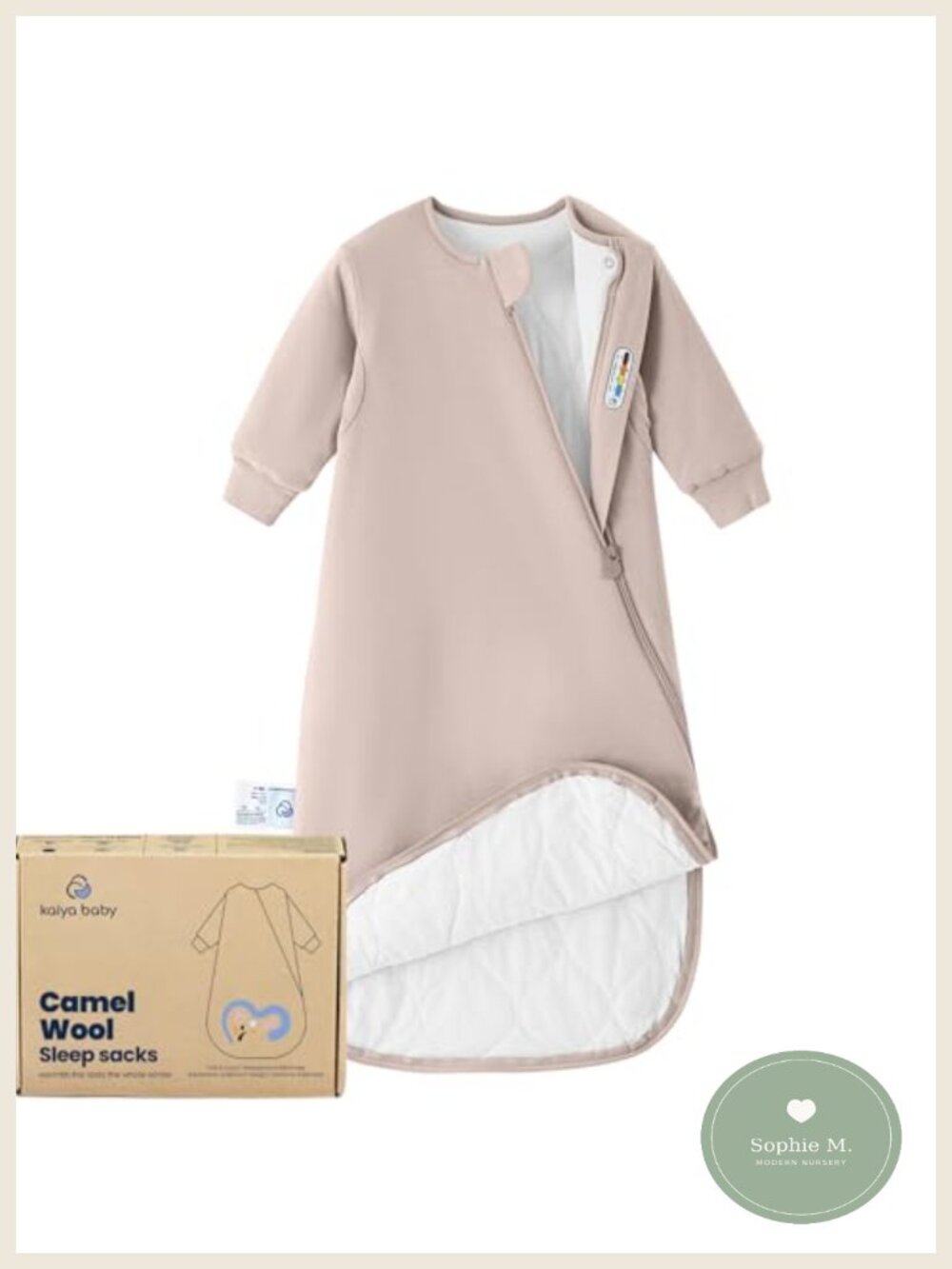 Organic Cotton Baby Wearable Blanket 2.5 TOG Long Sleeve Sleep Sack